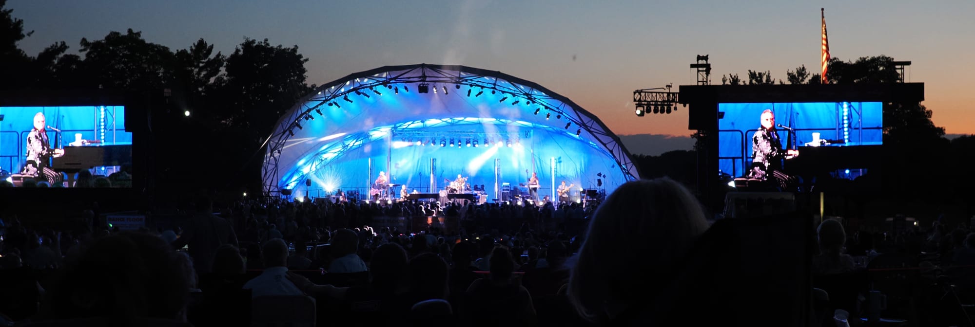 outdoor concert venue at sunset Lehigh Valley
